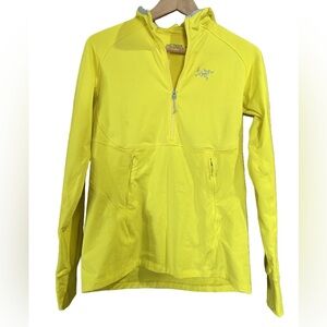 Arc'teryx Zoa Hoody women' Bright Yellow Half-Zip Pullover Size M